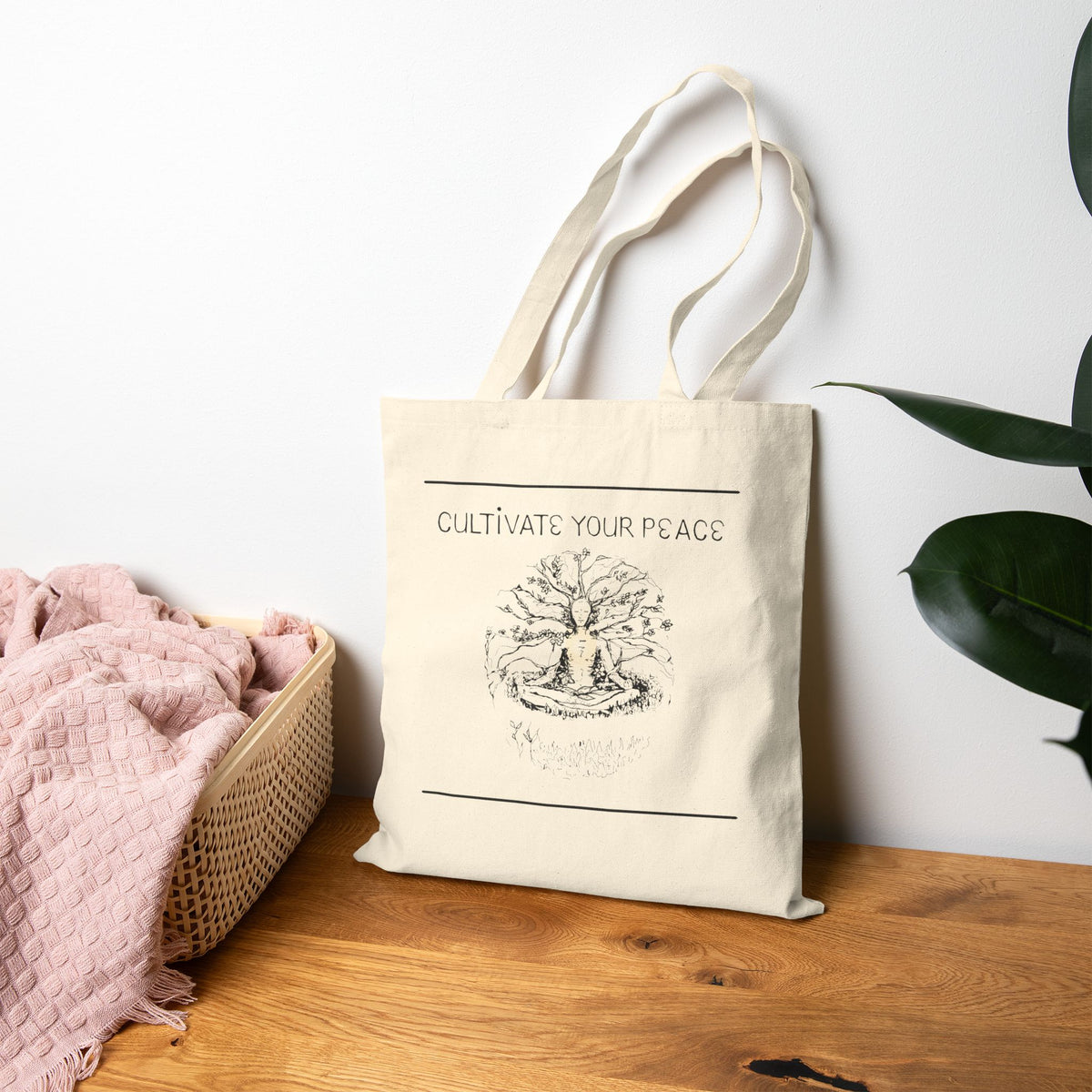 Cultivate Your Peace Canvas Tote