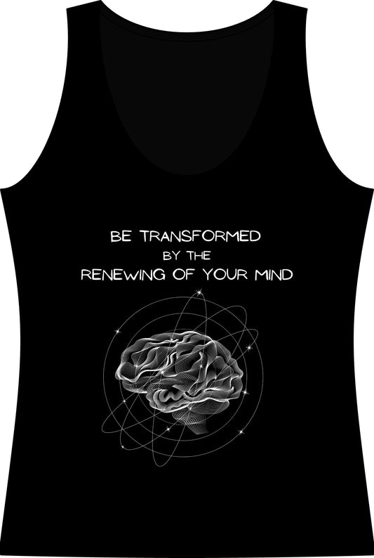 Spiritual Brain Tank Top — “Be Transformed by the Renewing of Your Mind” Inspirational Women's Tank