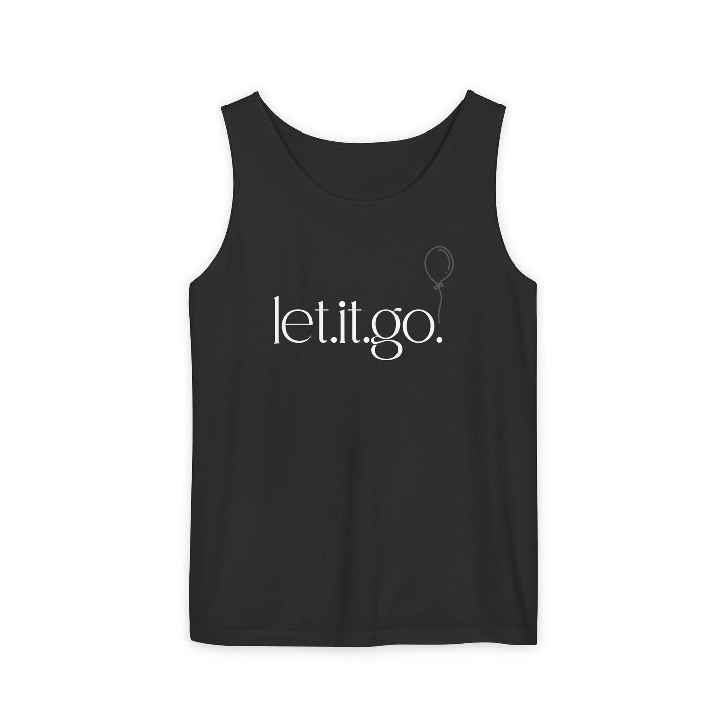 Let It Go Tank Top — Inspirational 'let.it.go.' Balloon Graphic Tank