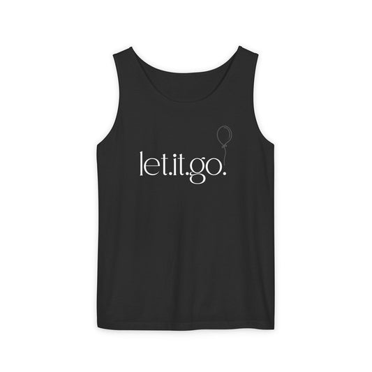 Let It Go Tank Top — Inspirational 'let.it.go.' Balloon Graphic Tank