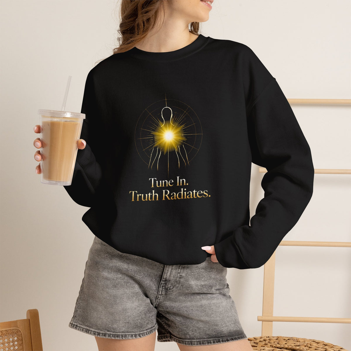 Tune In. Truth Radiates Crewneck Sweatshirt
