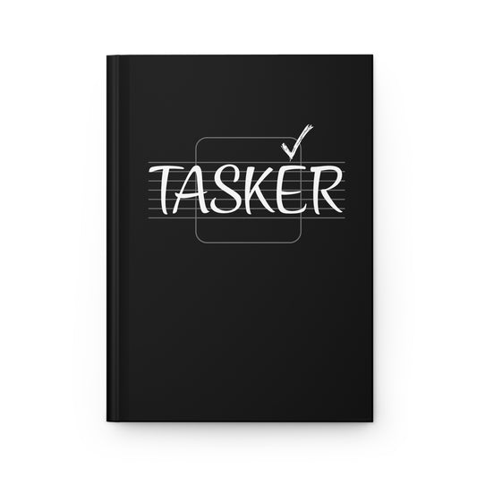 Tasker Hardcover Journal — Matte Black Planner Notebook for Productivity & To-Do Lists