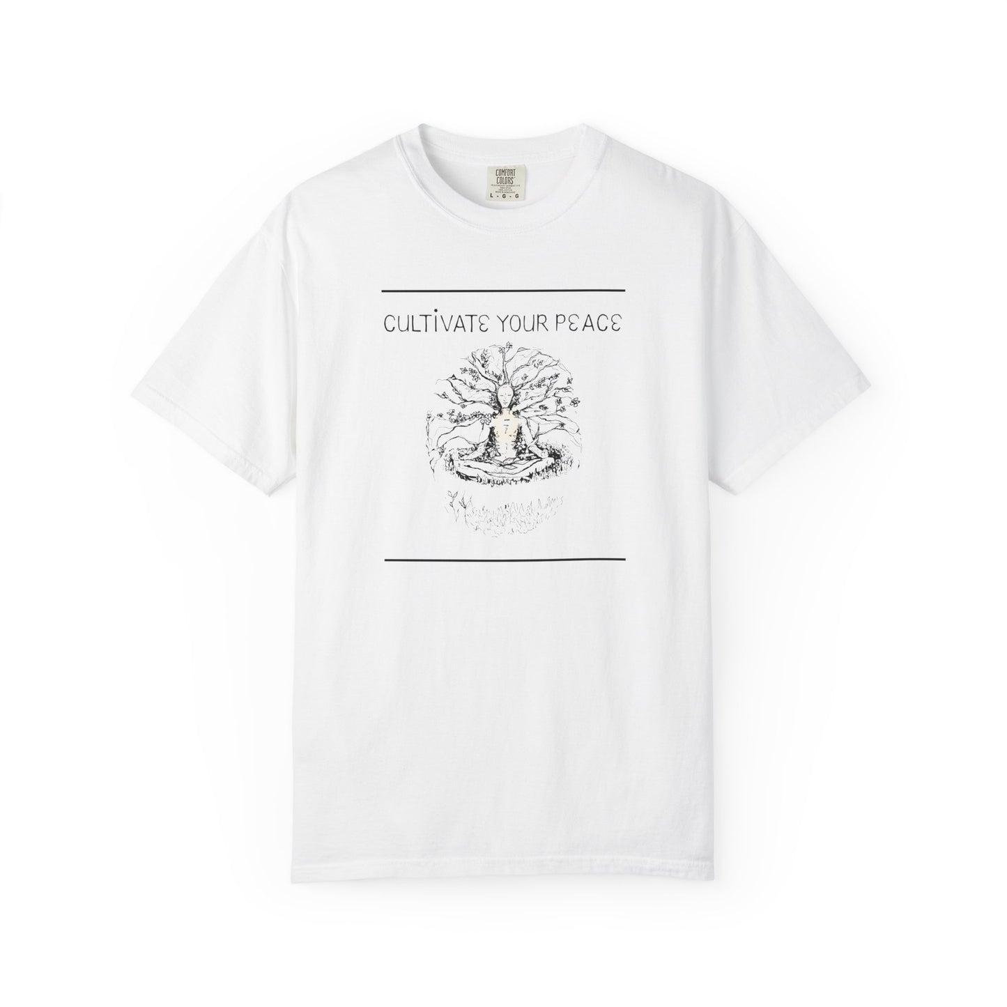 Cultivate Your Peace T-Shirt — Meditating Lotus Graphic Tee