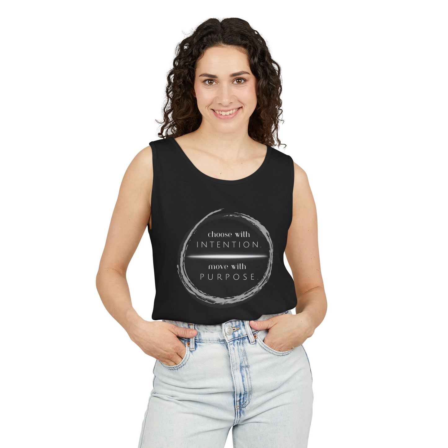 Intentional Living Tank Top — "Choose with Intention, Move with Purpose" Motivational Tank
