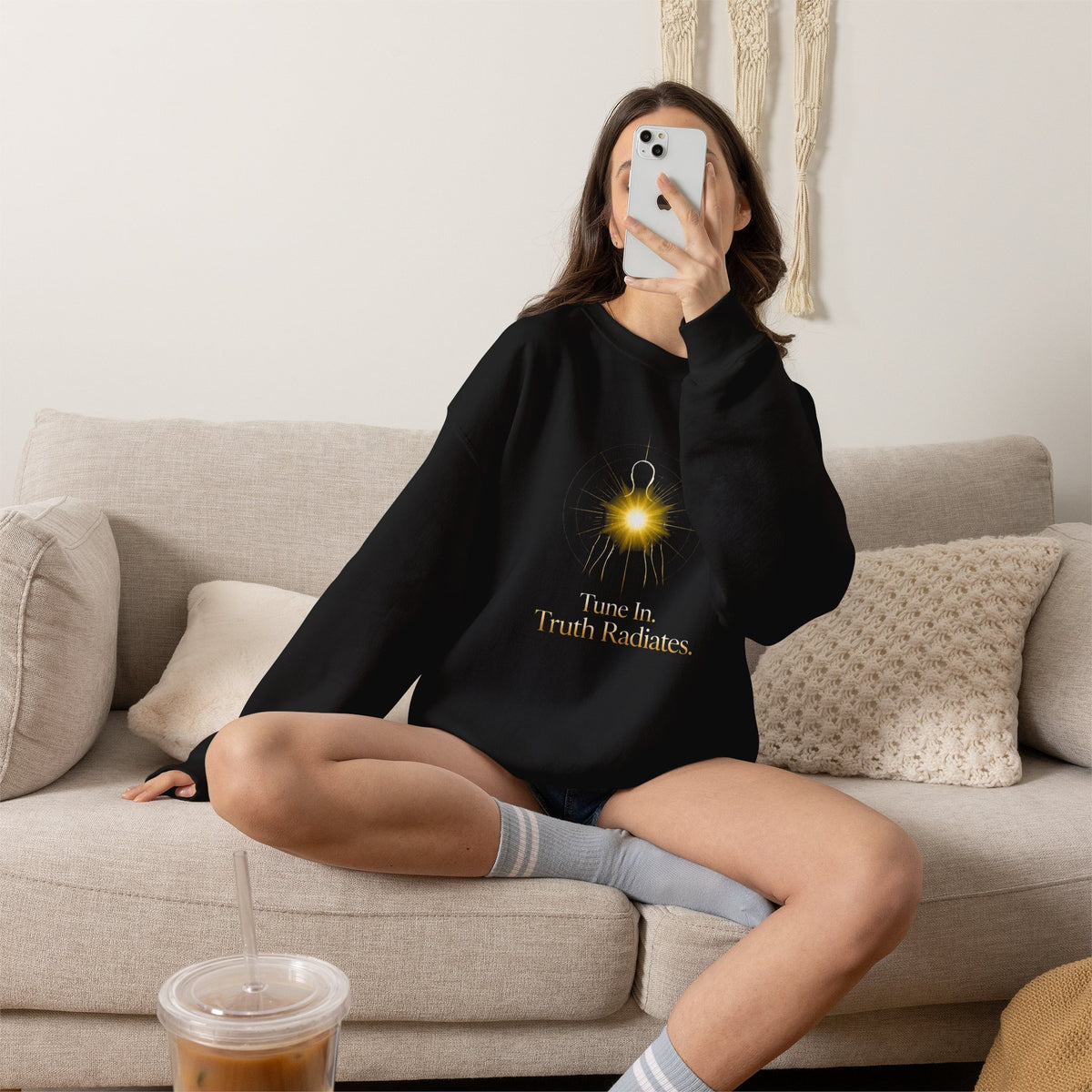 Tune In. Truth Radiates Crewneck Sweatshirt