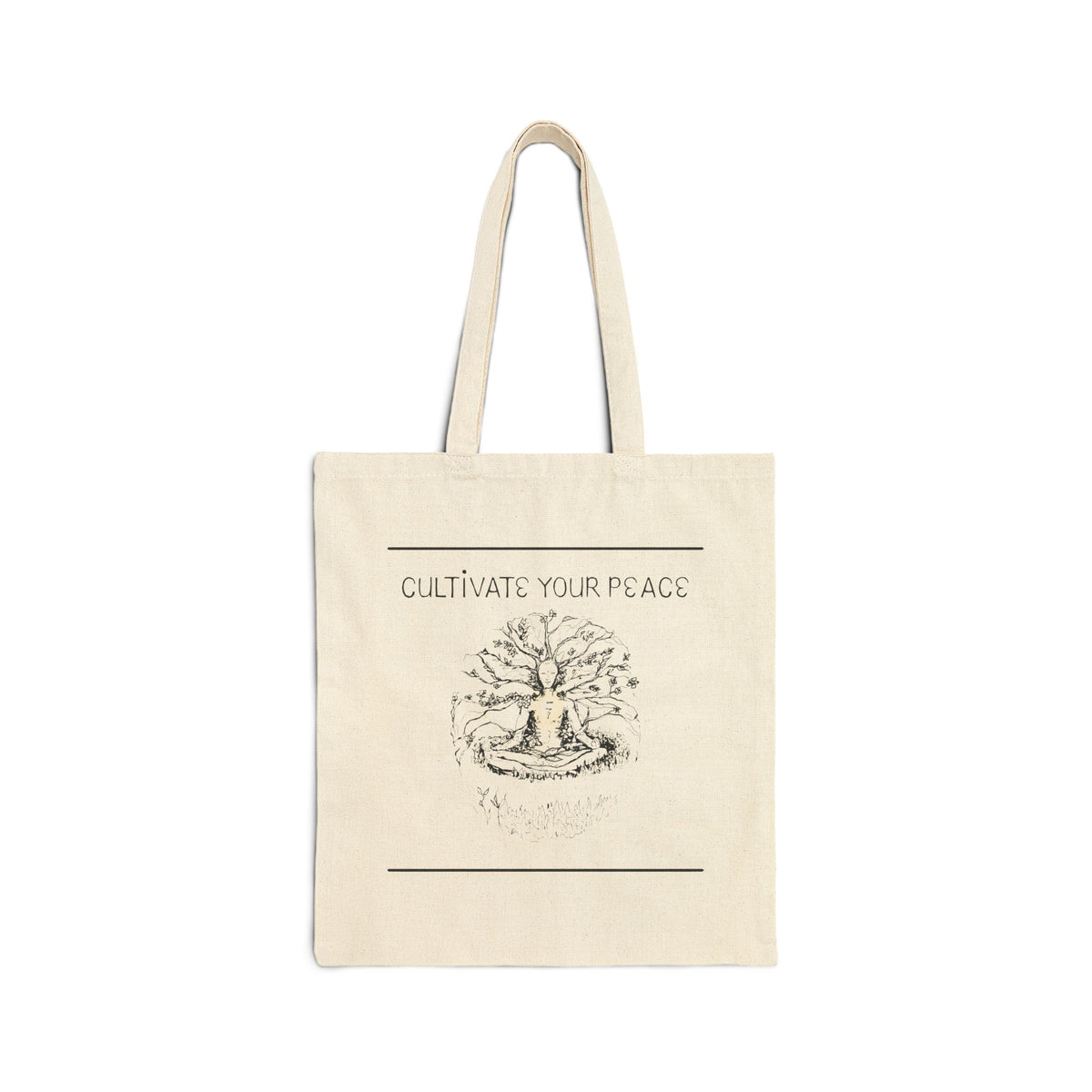 Cultivate Your Peace Canvas Tote