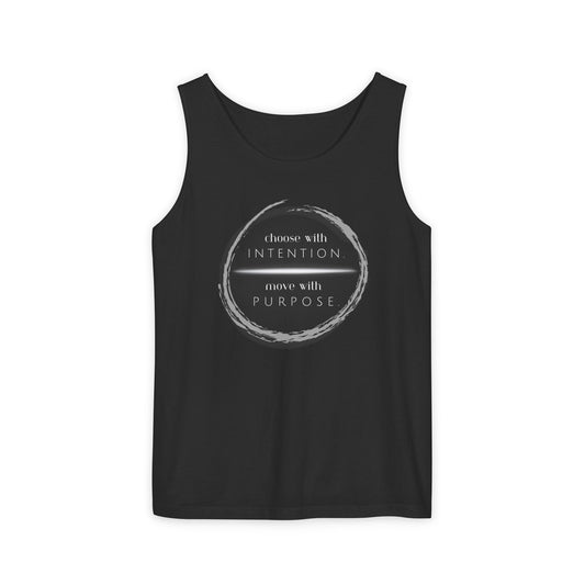 Intentional Living Tank Top — "Choose with Intention, Move with Purpose" Motivational Tank