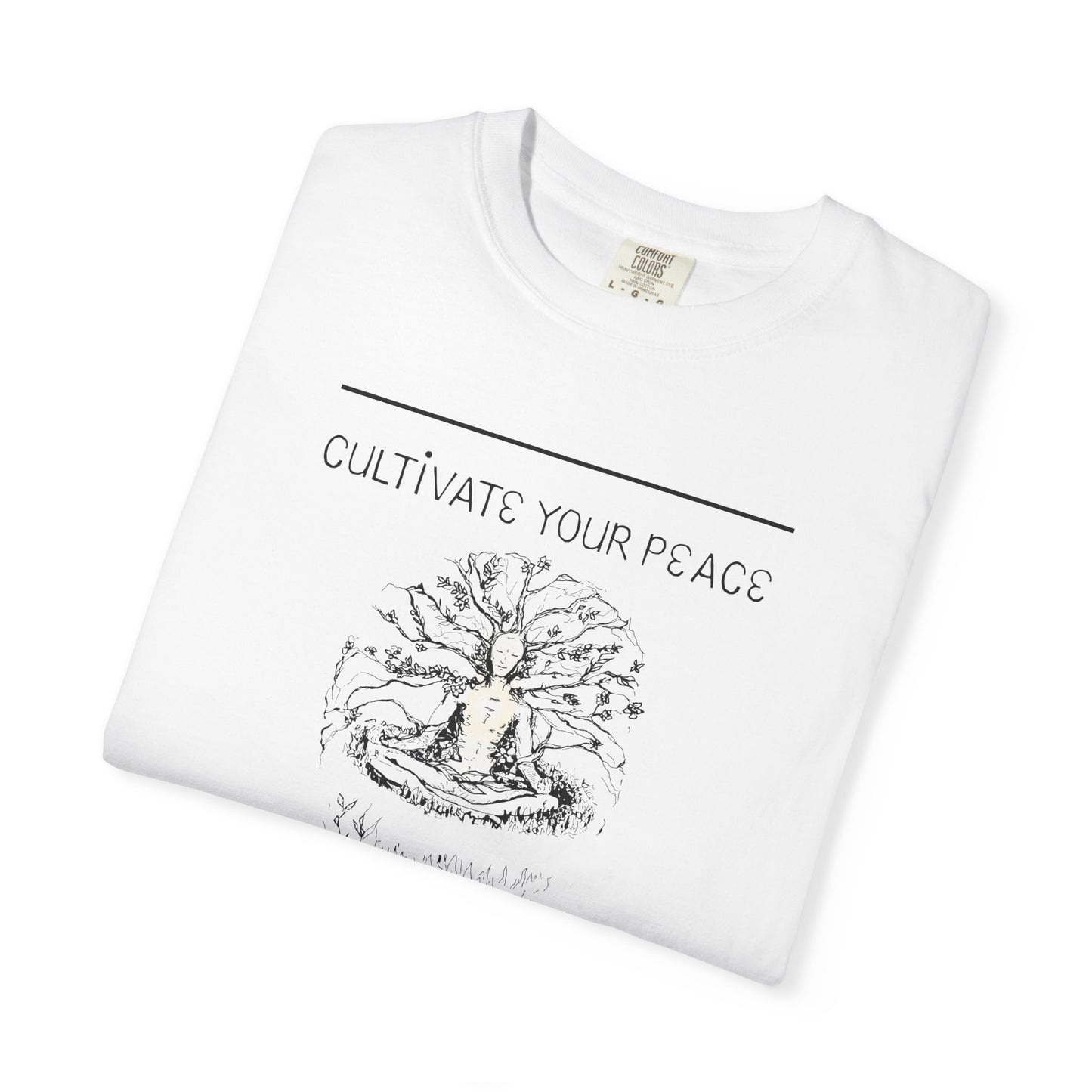 Cultivate Your Peace T-Shirt — Meditating Lotus Graphic Tee
