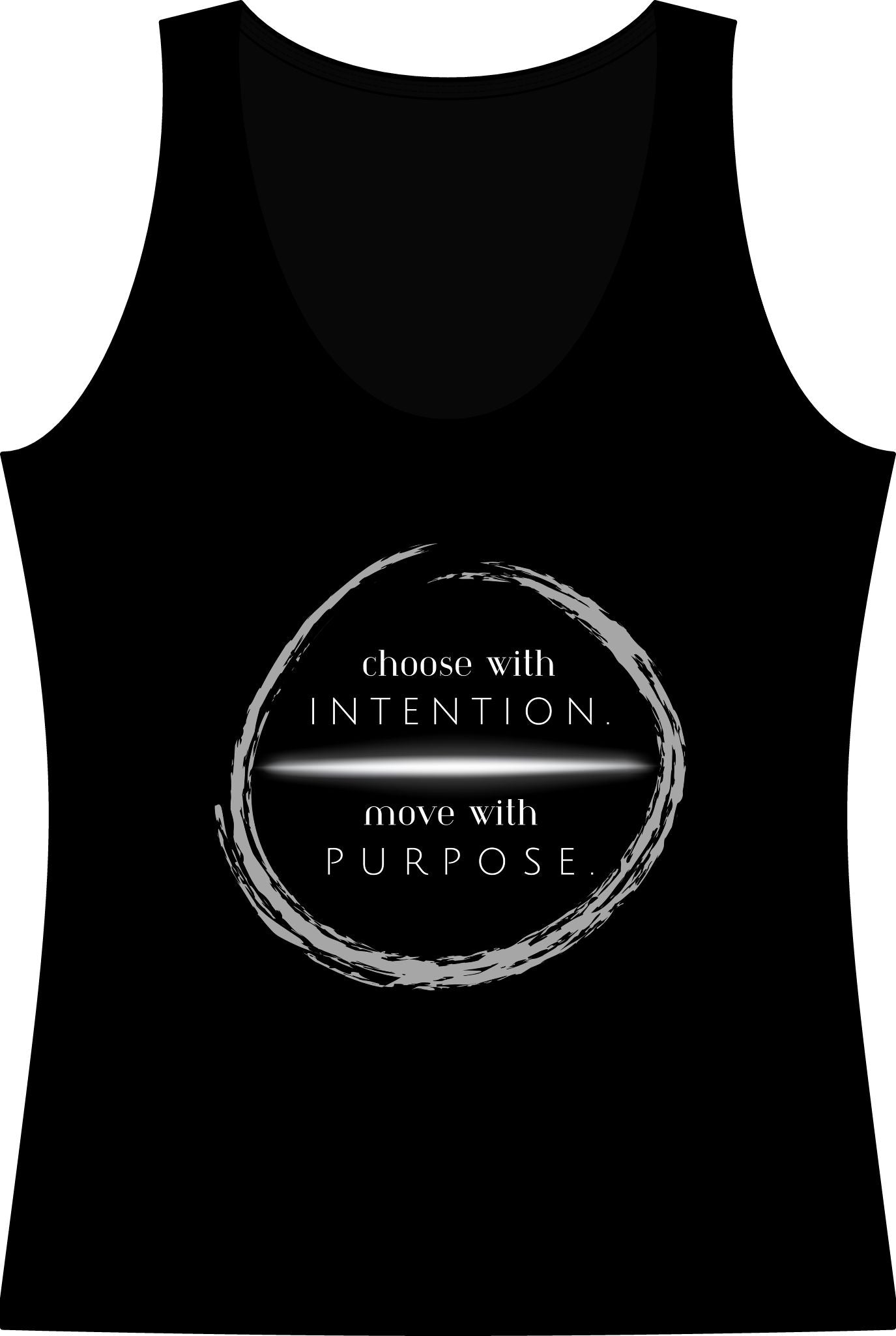 Intentional Living Tank Top — "Choose with Intention, Move with Purpose" Cotton Tank