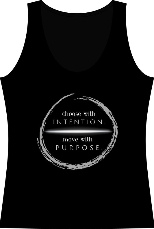 Intentional Living Tank Top — "Choose with Intention, Move with Purpose" Cotton Tank