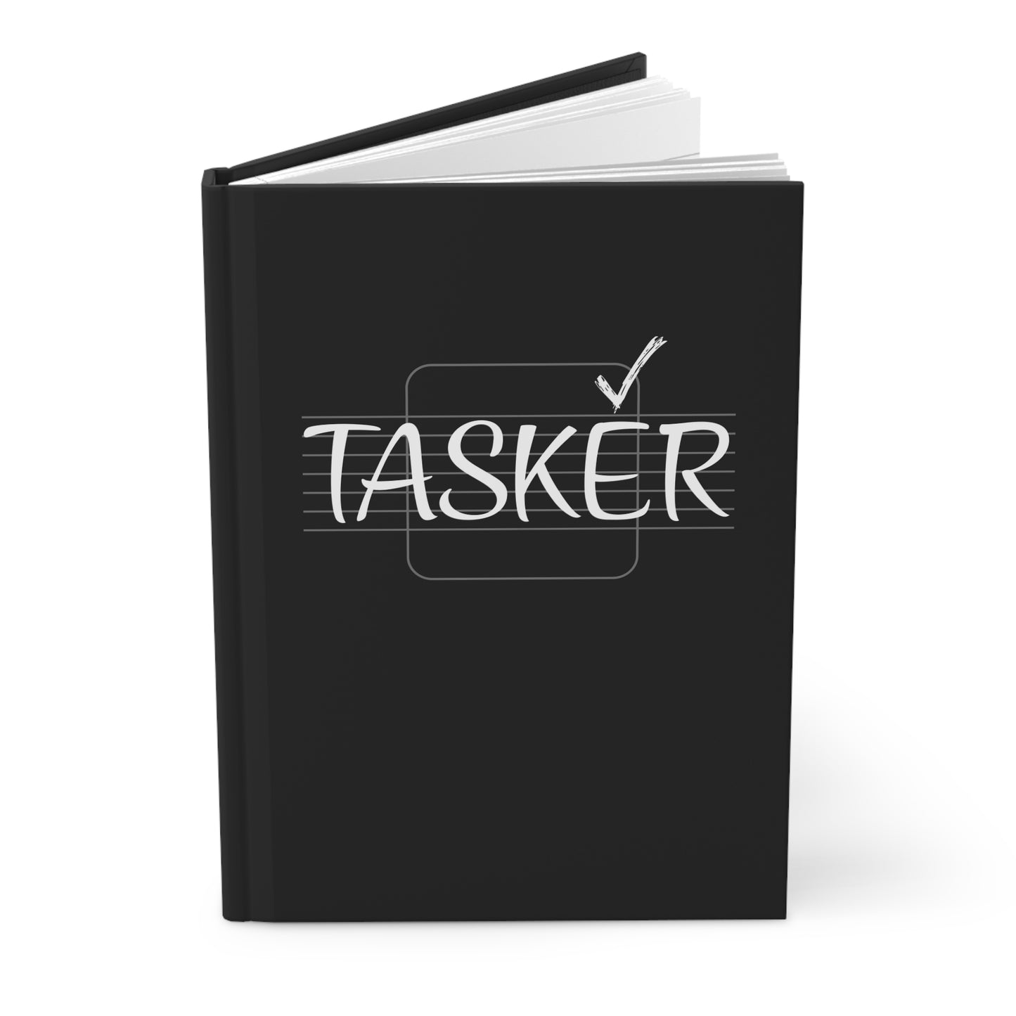 Tasker Hardcover Journal — Matte Black Planner Notebook for Productivity & To-Do Lists