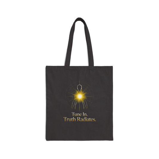 Tune In. Truth Radiates Canvas Tote