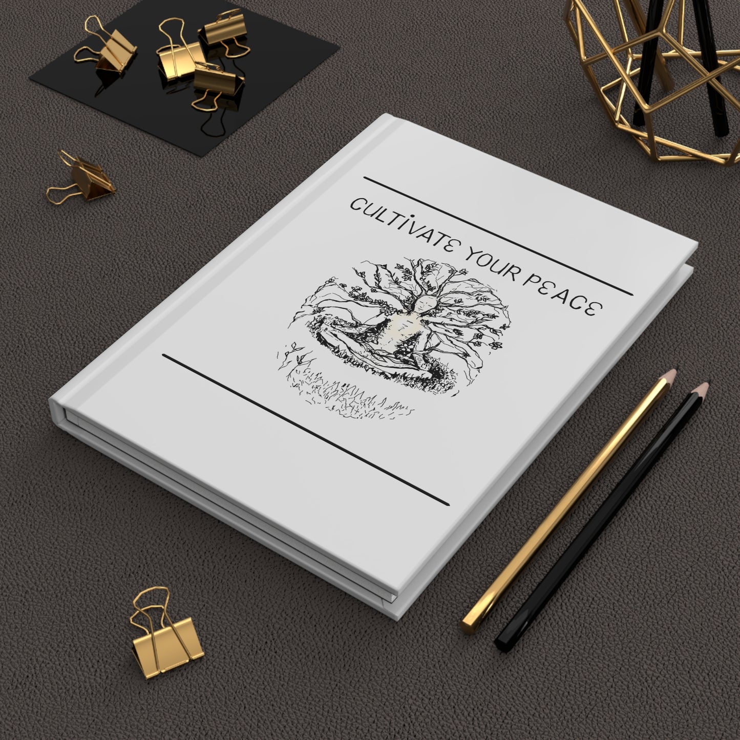 Cultivate Your Peace Hardcover Journal — Meditation & Mindfulness Notebook