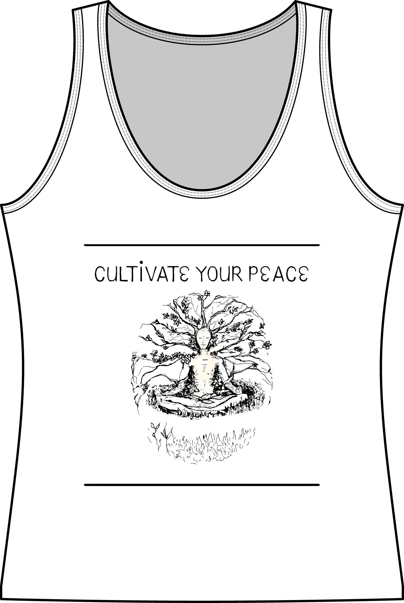 Cultivate Your Peace Tank Top — Women's Meditation Yoga Cotton Tank