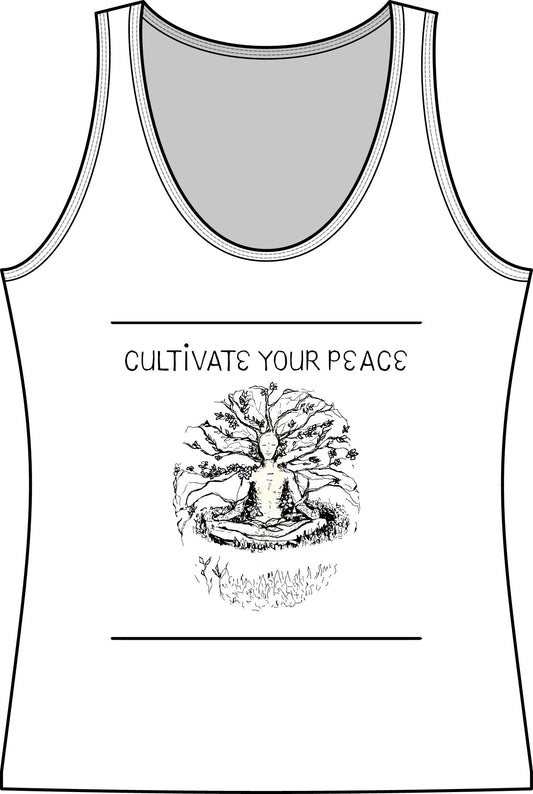 Cultivate Your Peace Tank Top — Women's Meditation Yoga Cotton Tank