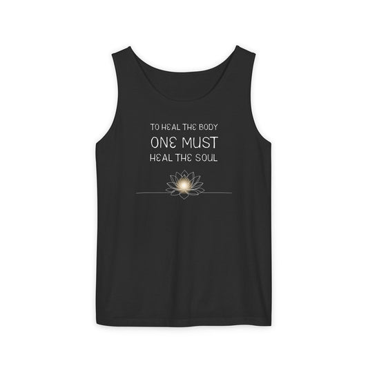Healing the Soul Tank Top — "To Heal the Body One Must Heal the Soul" Spiritual Lotus Tank