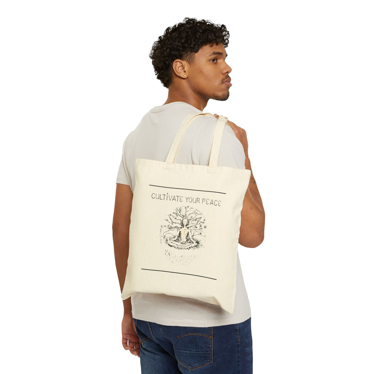 Cultivate Your Peace Canvas Tote