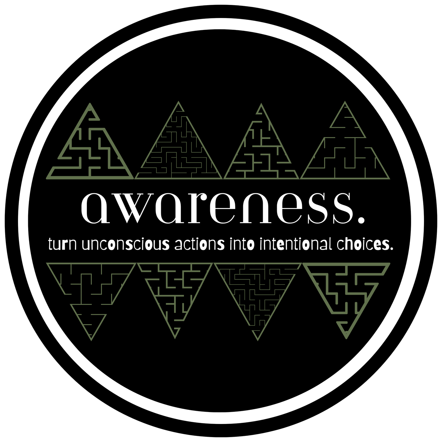 Awareness: Turn Unconscious Actions Into Conscious Choices Sticker